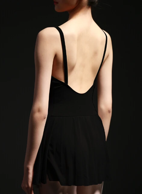 Балетное трико на лямках для взрослых майка с юбкой подтяжках Униформа костюм