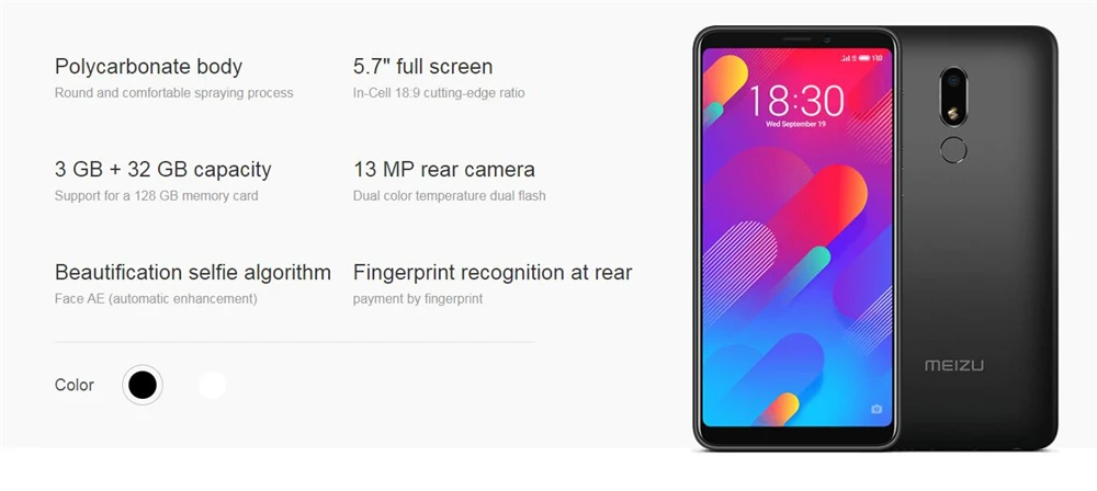 Meizu M8 lite, глобальная версия, 4G LTE, 3 ГБ ОЗУ, 32 Гб ПЗУ, четырехъядерный мобильный телефон MTK6739, 5,7 дюймов, HD ips экран, две sim-карты, смартфон