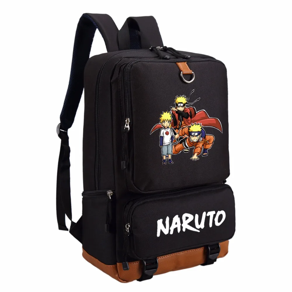 Рюкзак WISHOT Naruto с надписью и круглыми глазами Модный повседневный рюкзак для