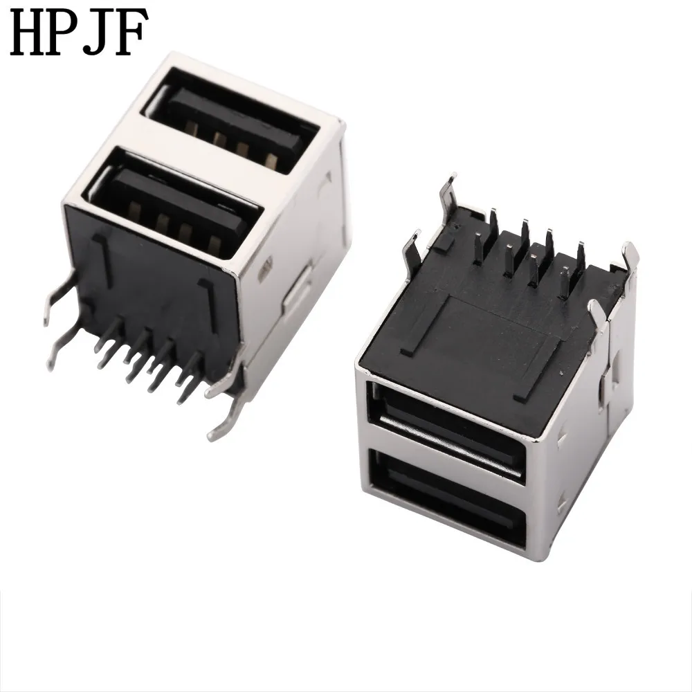 2 шт./лот двойной USB тип А гнездо 8 контактов разъем все включено|connector socket|connector