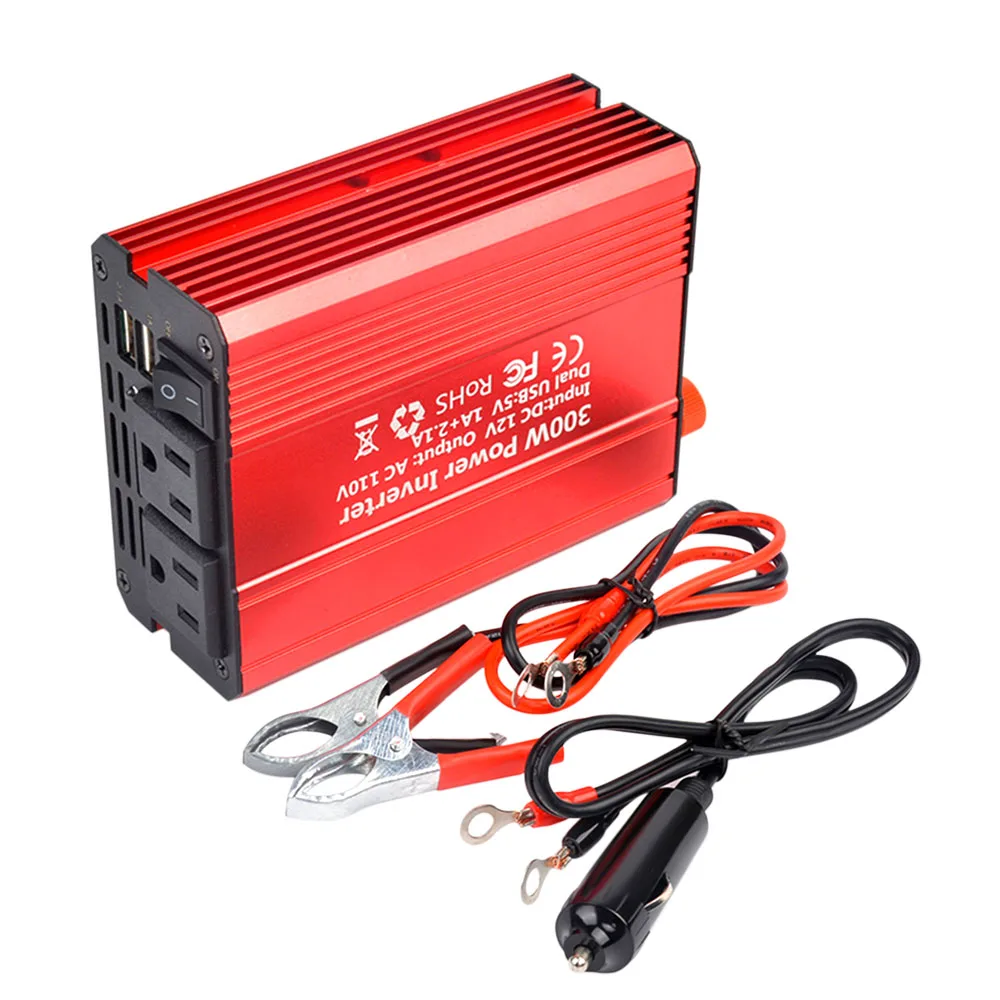 SUNYIMA 300 Вт Инвертор DC12V к AC110V/220 В двойной USB быстрая зарядка ЕС/США штекер для дома