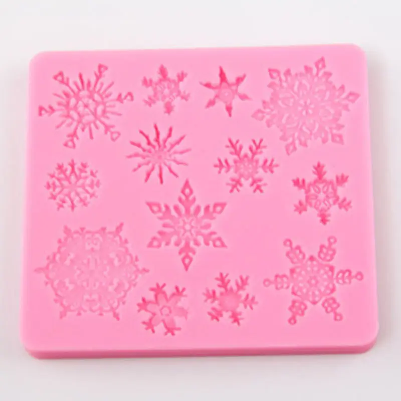 Силиконовая форма в виде снежинки коврик для украшения торта печенья выпечки