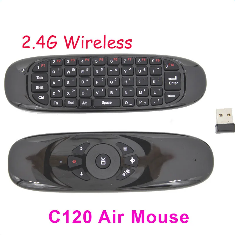DHL 10 шт. гироскоп 2 4 ГГц мышь C120 Air Mouse перезаряжаемая Беспроводная Гироскопическая
