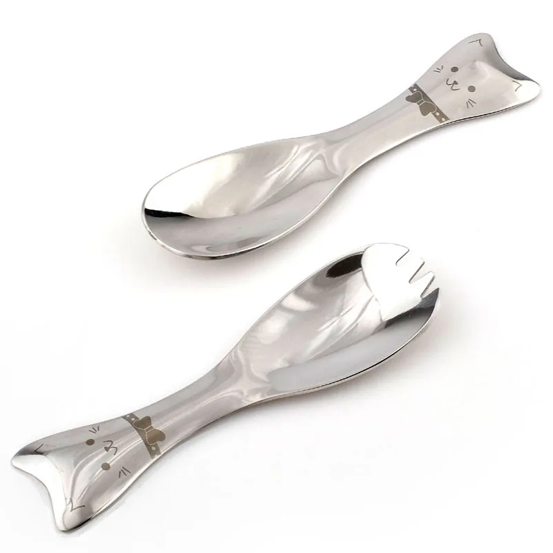 Забавная Милая ложка OBR из нержавеющей стали вилка десертные ложки для