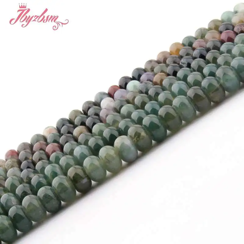 5x8 мм Rondelle Агаты гладкой натуральные камни Натуральный камень бусины Бусины для