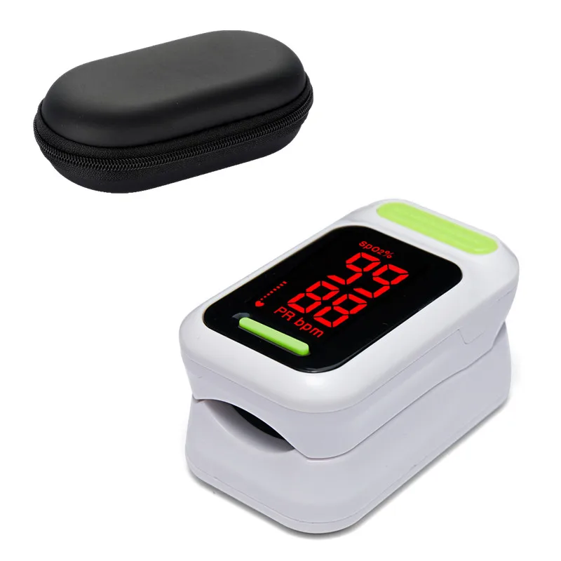 Oximeter with case Забота о здоровье CE пальцевой Пульсоксиметр портативный оксиметр палец OLED oximetro de dedo pulsioximetro с Чехол - Цвет: Oximeter with case