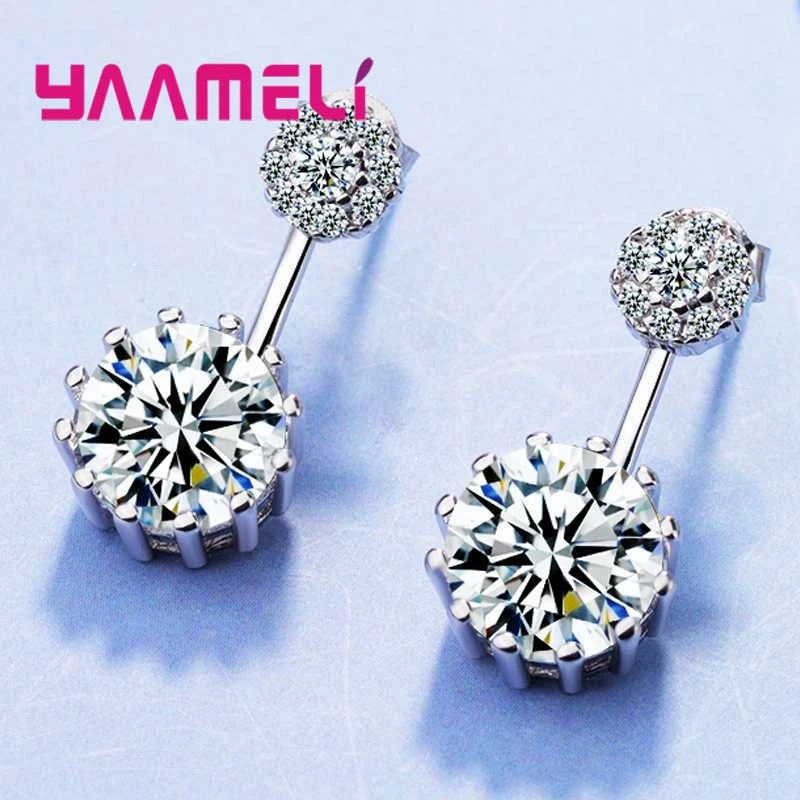 

Серьги-подвески женские из серебра 925 пробы с фианитами
