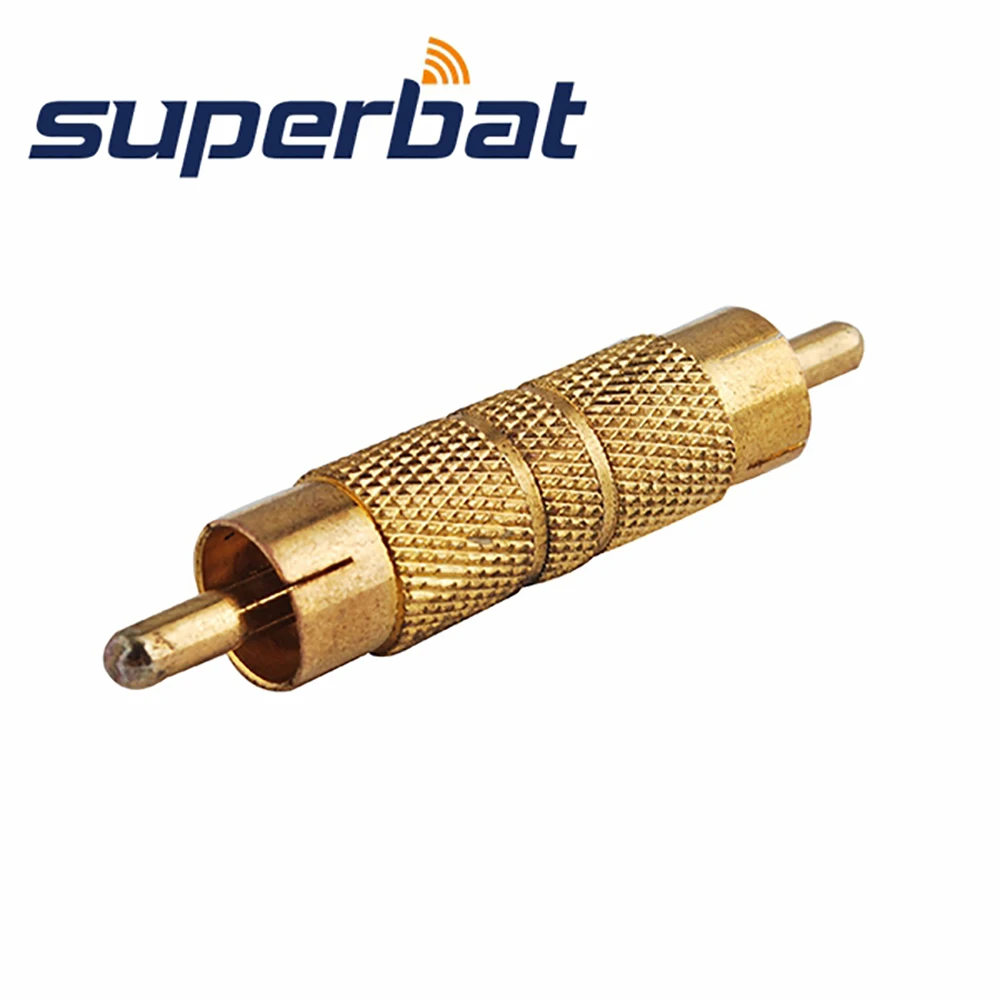 Соединитель коаксиального адаптера RF Superbat с прямым позолоченным штекером RCA|plug