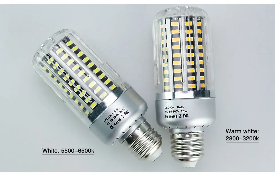 E27 светодиодный лампы E14 светодиодный светильник 5736SMD 85-265 V 32 56 72 88 130 светодиодный s 5 W 10 W 15 W 20 W 25 W кукурузная осветительная лампочка настенный светильник для дома современный Гостиная