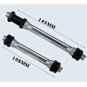Мост ступицы колеса велосипеда передний задний стальной полый вал шпинделя Винтаж M10 x 145 мм 108 мм 38 дюйма для Fixie BMX MTB E велосипед шоссейный шампур