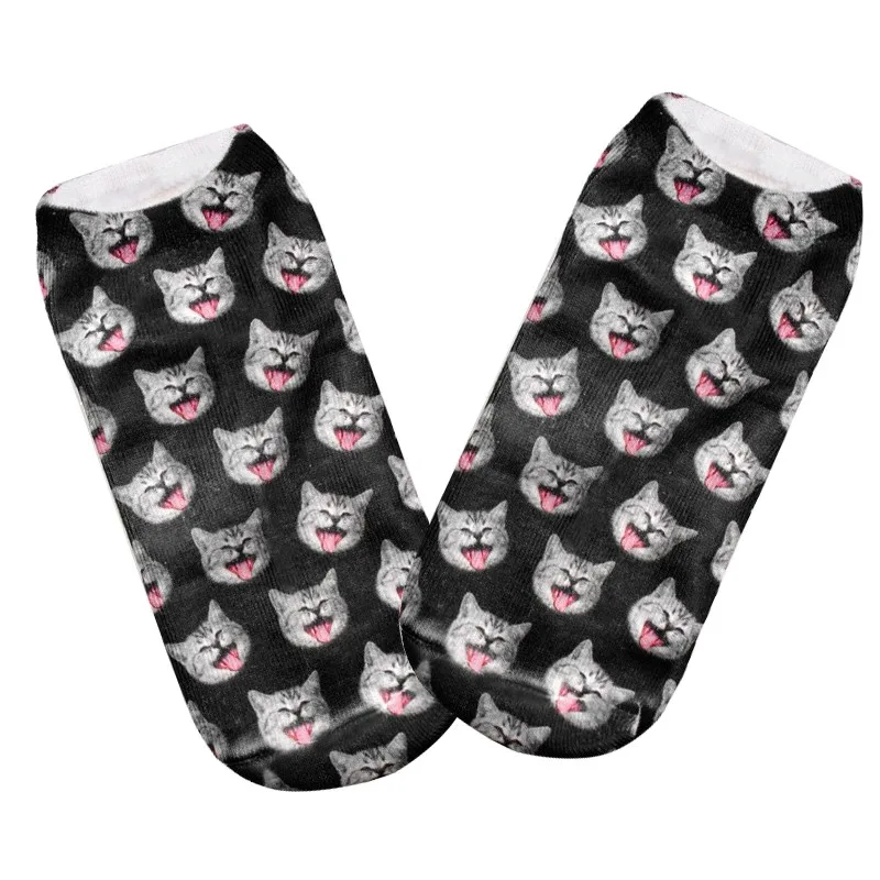 Модные модные панковские мужские повседневные носки с 3D принтом животных крутой