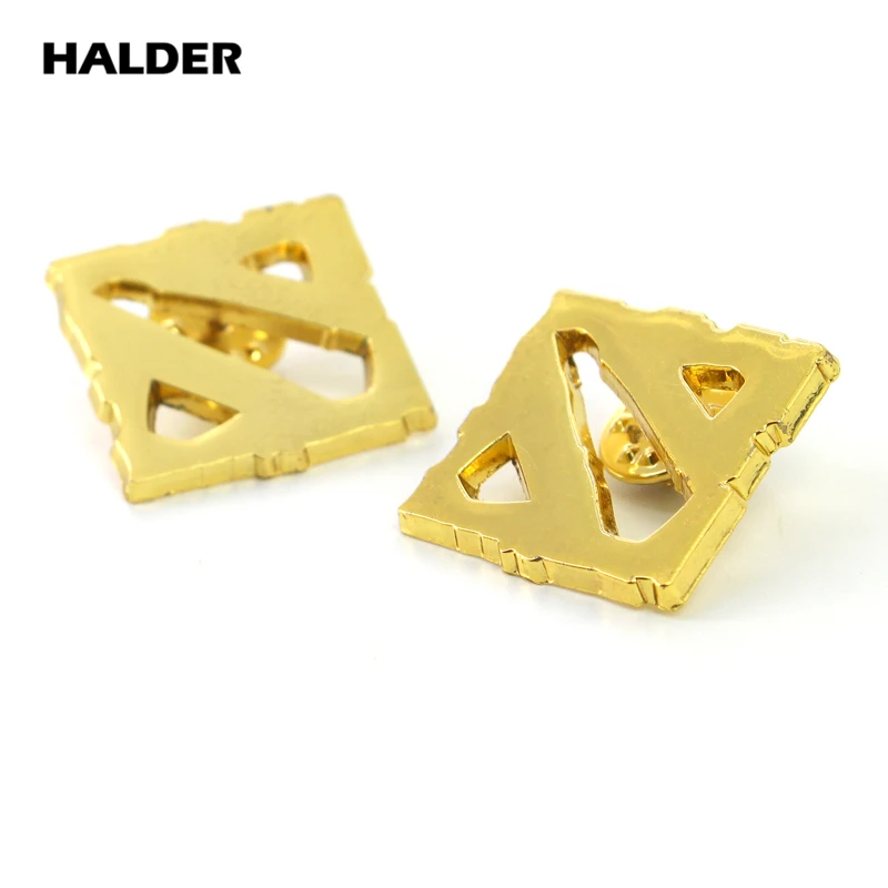 BR0039 HALDER Game Dota 2 Логотип Золотой Цвет Броши нагрудные булавки одежда значок для рюкзака украшения из джинсы подарок безделушки аксессуары