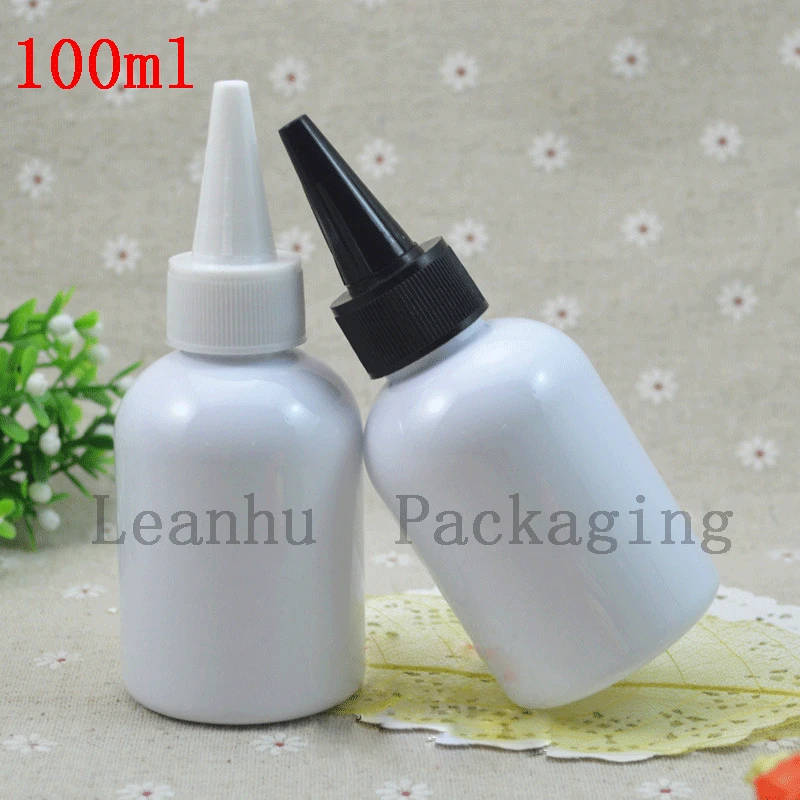 100 мл мини с белыми/коричневыми/прозрачными тремя видами цветных пластиковых