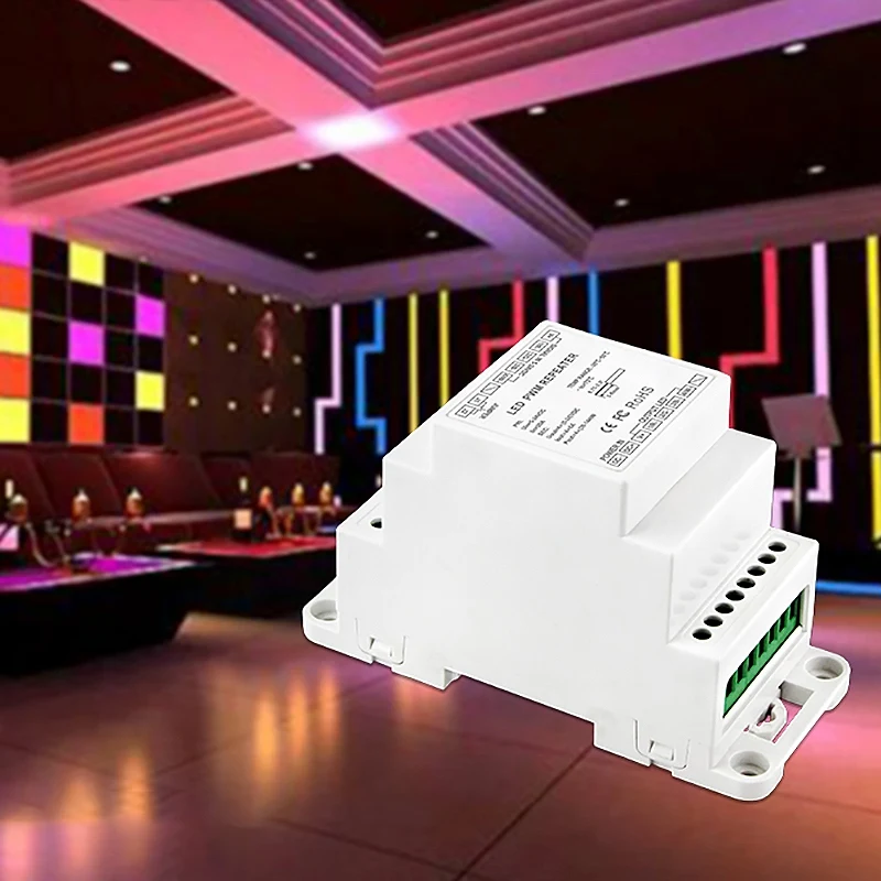 Светодиодный источник питания din рейка Dc5V 12V 24V вход Led Dmx усилитель 4Ch выходной