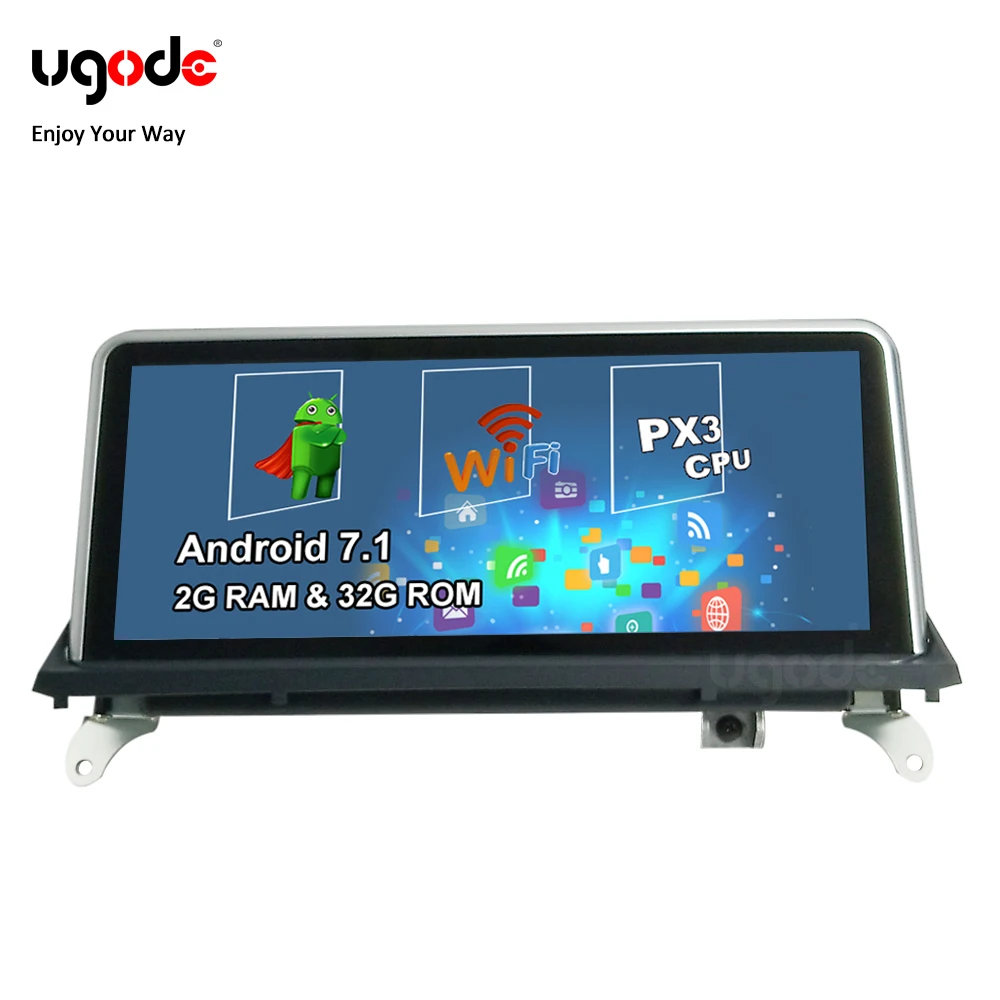 Автомобильный GPS навигатор Ugode 10 25 &quotIPS экран Android 7 1 для BMW X5 E70 X6 E71 CIC CCC система топ