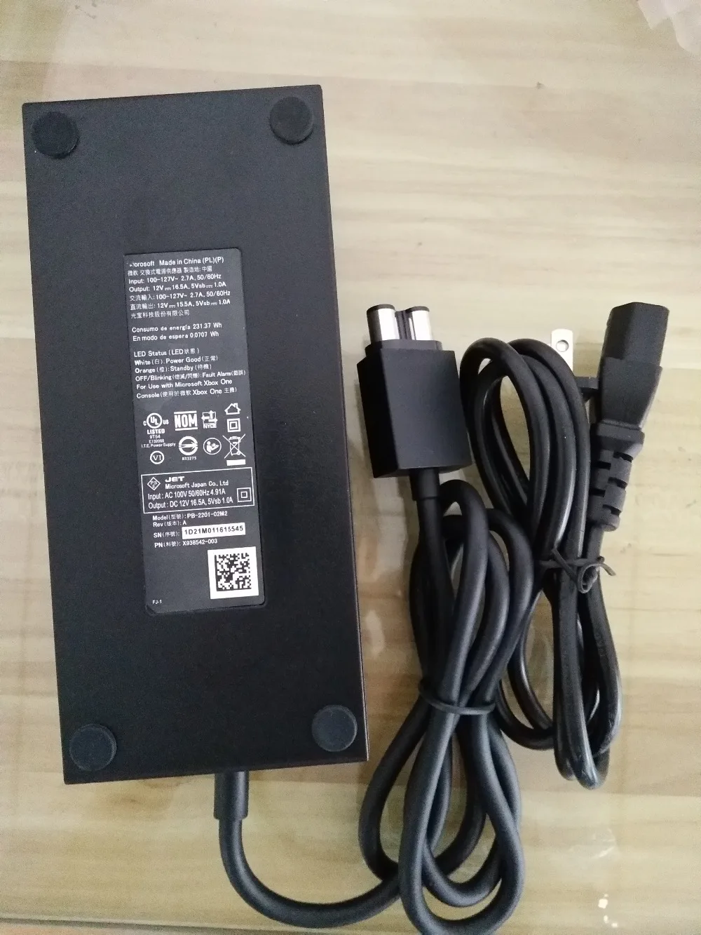 

100-127v 200-240V Original power adapter for xboxone xbox one Power supply with EU /US Cable