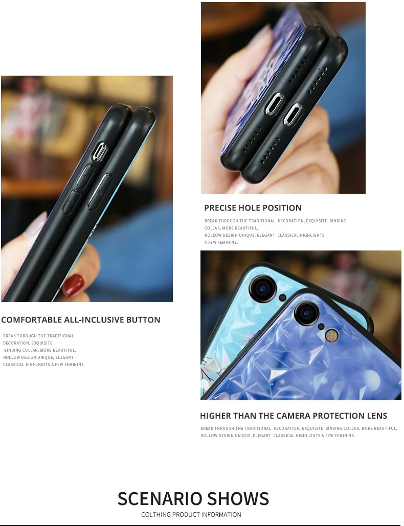 3D чехол с алмазной текстурой для iPhone X XR 8 7 10 6s XS Max чехлы ромбиком задняя крышка 6 Plus