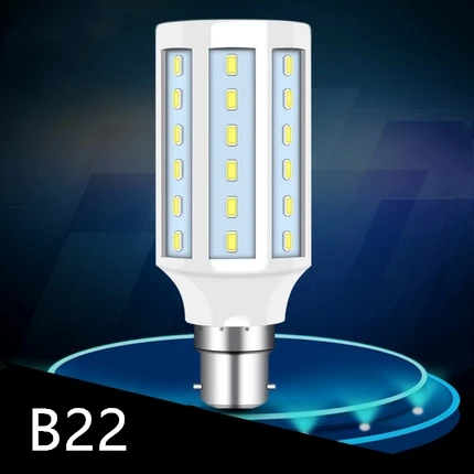 B22 SMD5730 5 Вт 10 Вт 15 Вт 20 Вт 30 Вт 40 Вт 60 Вт 80 Вт светильник лампочка B22 E27 E14 светодиодный лампы 180-265V кукурузы лампа светильник лампочка - Испускаемый цвет: B22