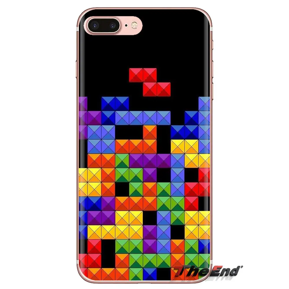 Soft Transparent Cases Covers Tetris Retro Game Art Gameboy For Samsung Galaxy A3 A5 A7 A9 A8 Star A6 Plus 2018 2015 2016 2017 |
