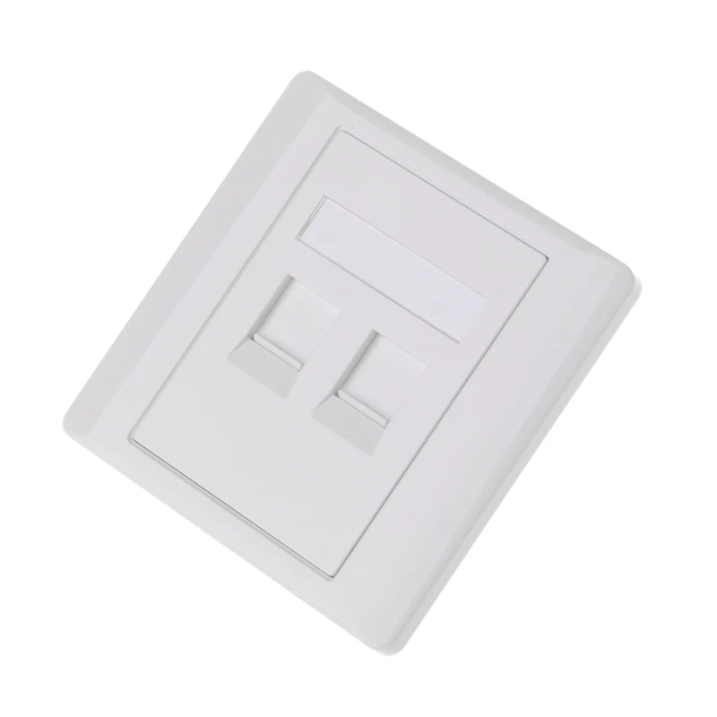Сетевая настенная пластина CAT5 RJ45 с 2 портами и разъемом Мама-мама электрическое