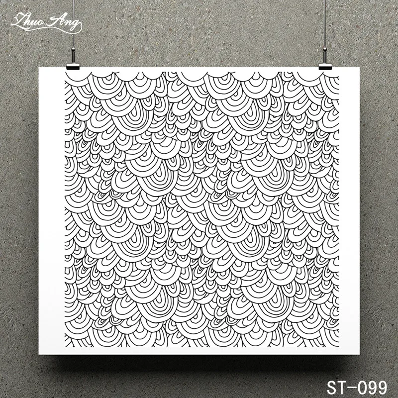 Fish Scale Design Clear Stamp for Scrapbooking Rubber Seal Paper Craft Stamps Card Making | Дом и сад