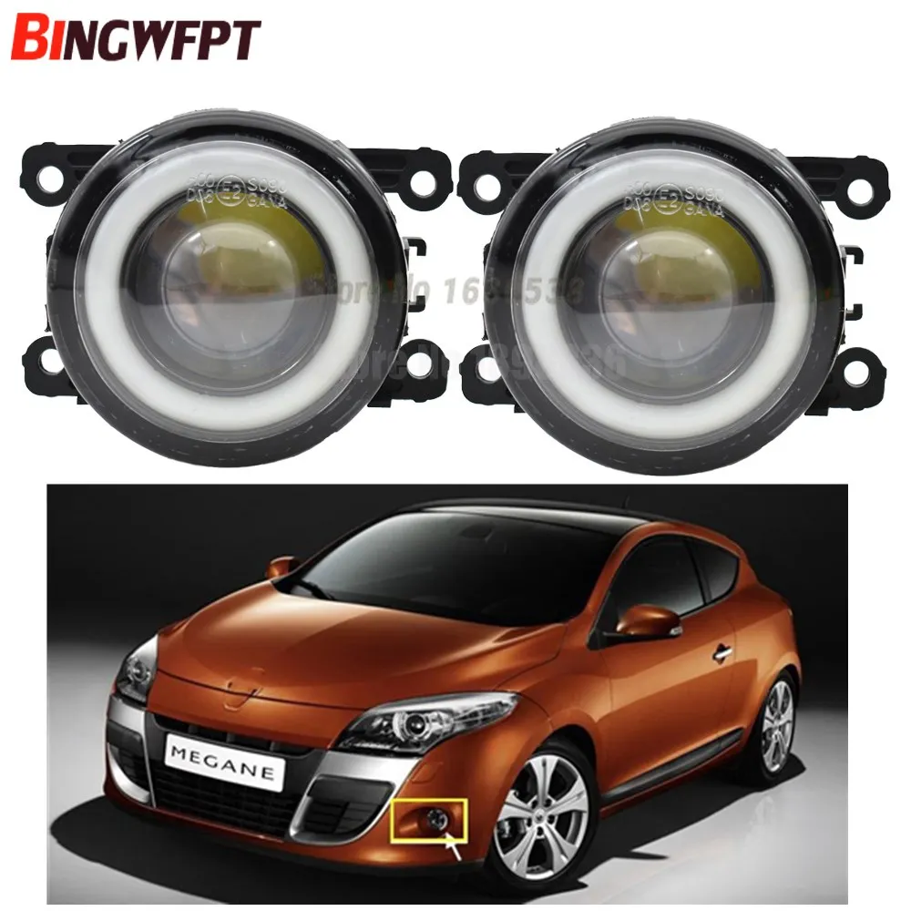 

2x (Left+Right) Angel Eye Fog Lamps LED Lights white For Renault Megane 2 3 For Logan Scenic For Laguna 2 Hatchback BG0 BG1_