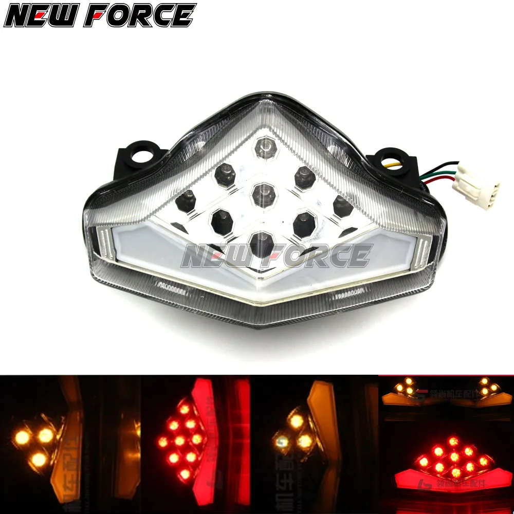 For KAWASAKI NINJA650R ER6N 12-14 Motorcycle plastic integrated LED tail light smoke color rear turn signal |