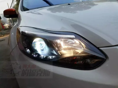 KOWELL автомобильный Стайлинг для Ford FOCUS головной светильник s sonar для фокусировки светодиодный головной фонарь светодиодный DRL светильник передний светильник Биксеноновая линза ксенон H