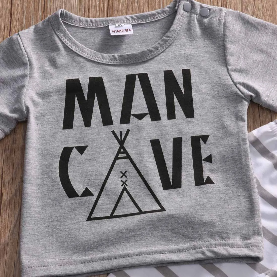 Cute Toddler Kids Baby Boy Clothes 2017 Summer T-shirt Tops+Long Striped Pants Outfits Set Tracksuit |