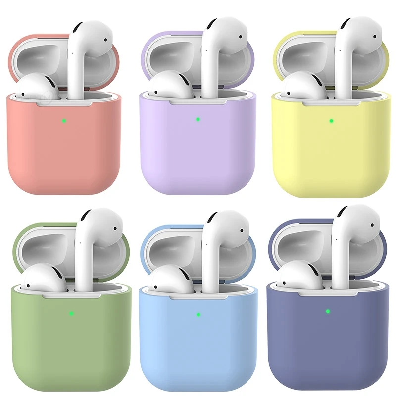 Чехол для наушников Apple AirPods 2 силиконовый чехол беспроводных Bluetooth защитный AirPod
