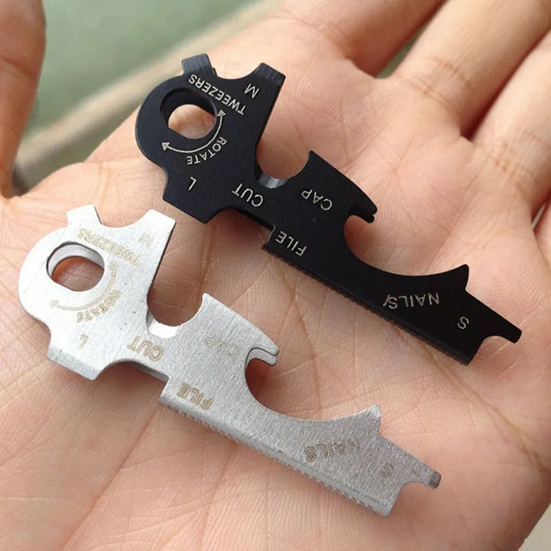 High quality multi-function outdoor sports keychain EDC pendant stainless steel 8-1 portable gadget | Инструменты