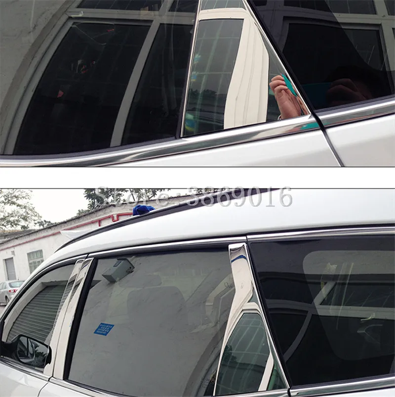 Высококачественная накладка на окно из нержавеющей стали для Hyundai Santa Fe ix45 2013 2014