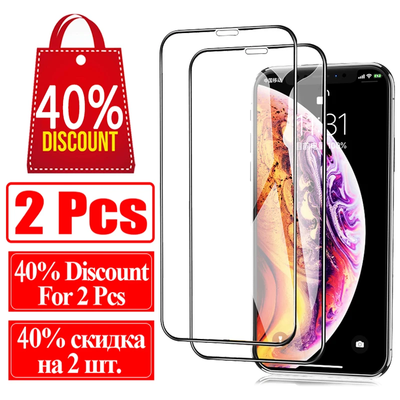 Protective glass on the for apple iphone x xr xs max screen protector film protection aphone ipone tremp xsmax tempered glas 9h | Мобильные