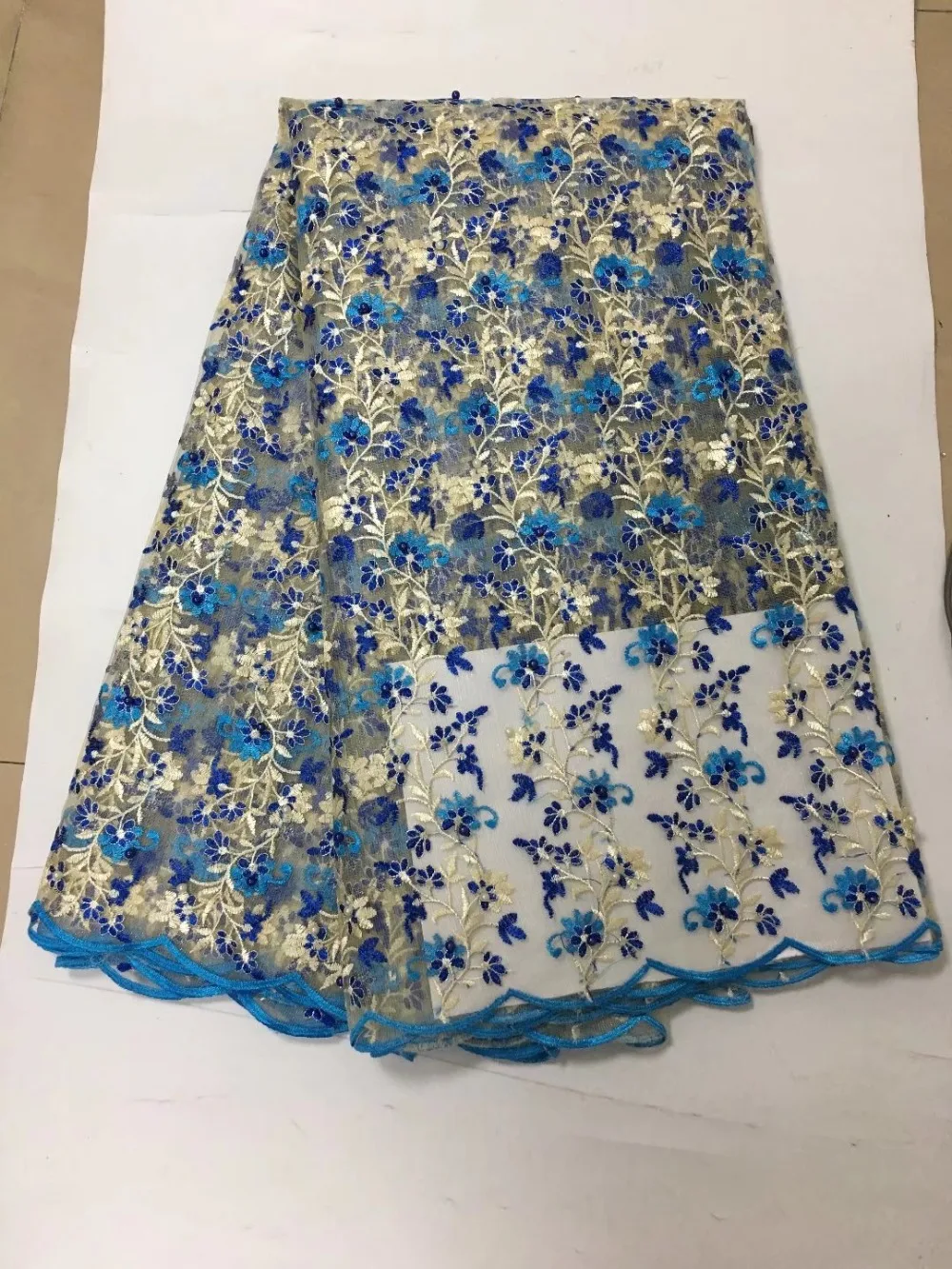 Fashion Flower Lace Fabric African Nigeria France 2018 High Quality Tulle | Дом и сад
