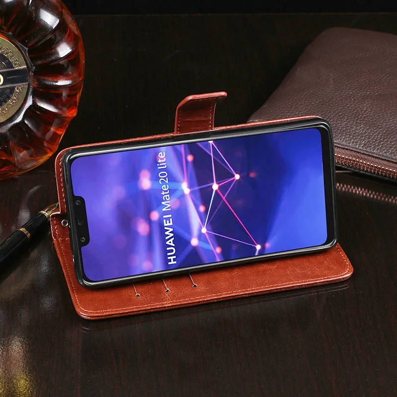 Чехол для Huawei Mate 20 Lite кожаный чехол с магнитной застежкой рисунком Crazy Horse Mate20