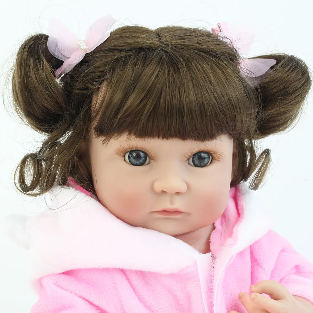 40 см полный Силиконовый Reborn Baby Doll игрушка для девочек мягкий винил Принцесса Мини младенцы кукла подарок на день рождения игровой дом игрушка