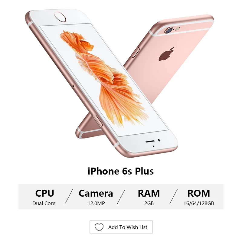 Разблокированный Apple iPhone 6S / 6s Plus Двухъядерный 2 Гб ОЗУ 16/64/128 ПЗУ 4 7 &quotи 5 5&quot 12.0MP