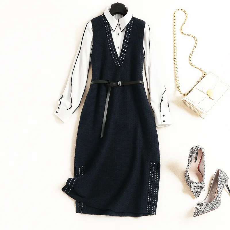 Женский трикотажный топ с длинным рукавом осень 2018| |