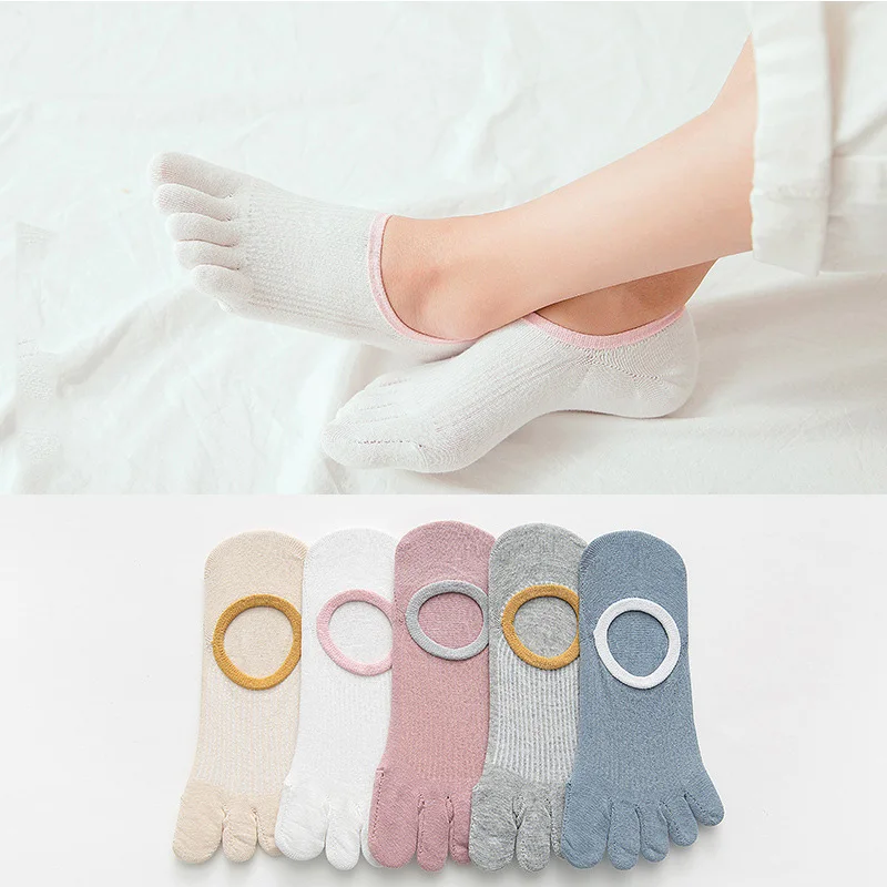 1 пар/лот Осенние новые нескользящие носки башмачки сплошной цвет простой носок с