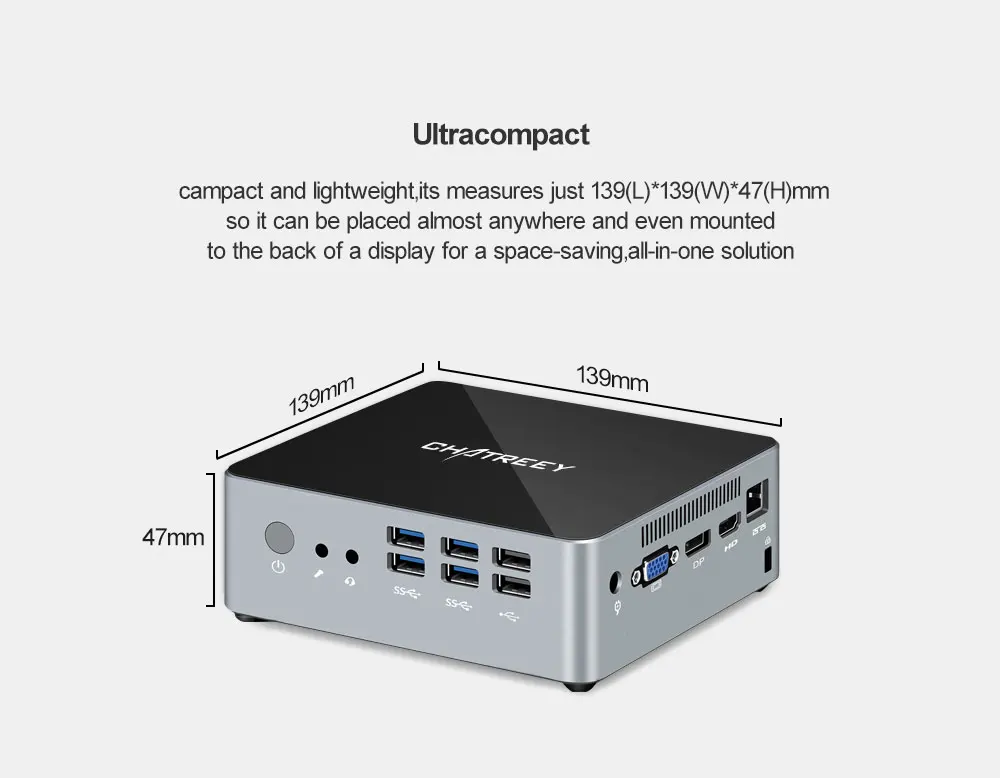 Chatreey мини ПК i5 7200u i7 4500u DP VGA HDMI 4k@ 60 Гц тройной дисплей windows linux legacy HTPC компьютер