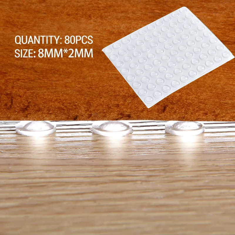 8x2MMx80pcs NAIERDI дверные стопоры самоклеющиеся силиконовые накладки для шкафа бамперы ловит Резиновый Буфер Заслонки Подушка мебельная фурнитура - Цвет: 8x2MMx80pcs