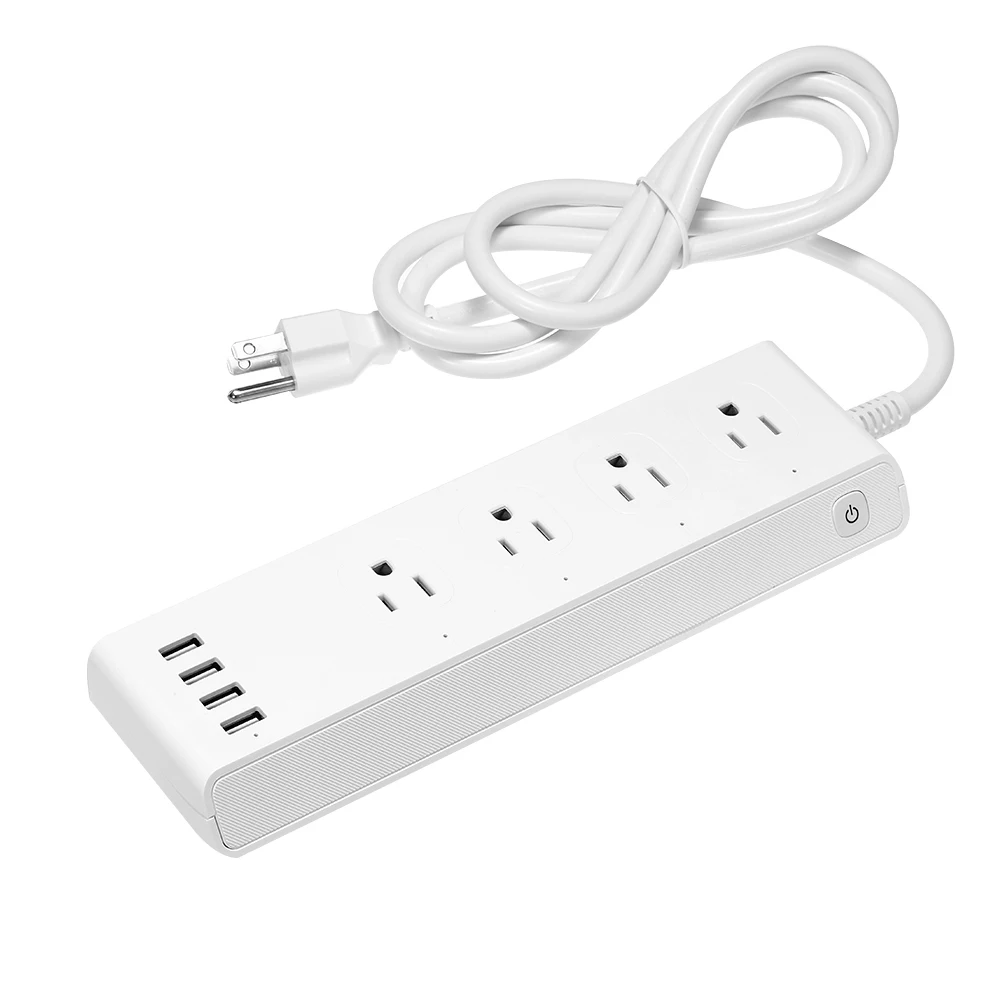 Smart wifi power Strip с 4 выходами переменного тока для индивидуального управления led 4 usb-порта для зарядки приложение управление голосовым управлением для Alexa