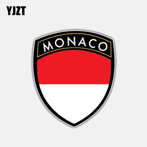 YJZT 10,4 см * 12 см персональный мотоцикл Monaco флаг наклейка щит стикер автомобиля 6-3032