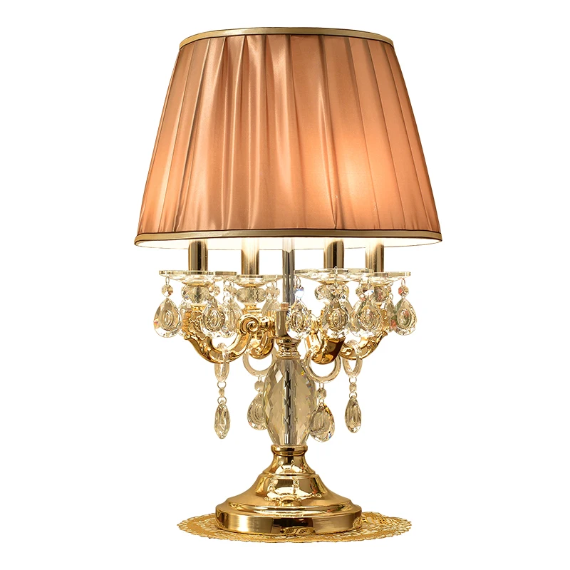 

European Luxury Crystal Table Lamps Bedroom Bedside Lamp Atmosphere Highgrade Large Living Room French Palace Villa Table Lights