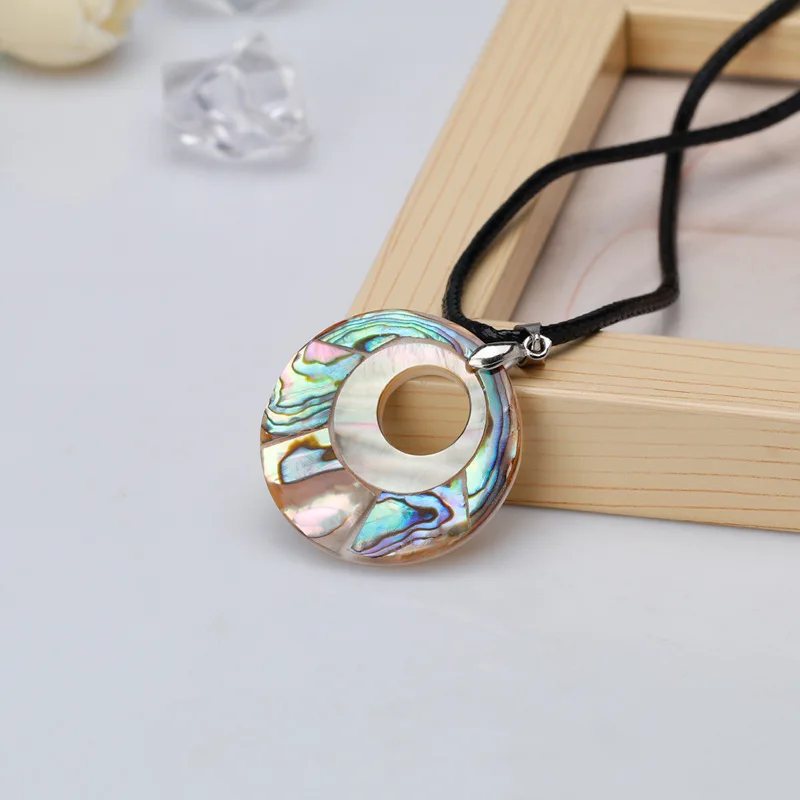 Olowu летнее пляжное ювелирное изделие Abalone Paua ожерелье из натуральной раковины