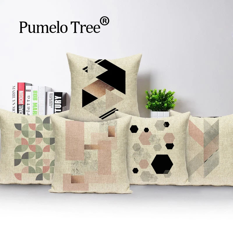 Наволочка геометрические розовые наружные подушки на заказ высокого качества