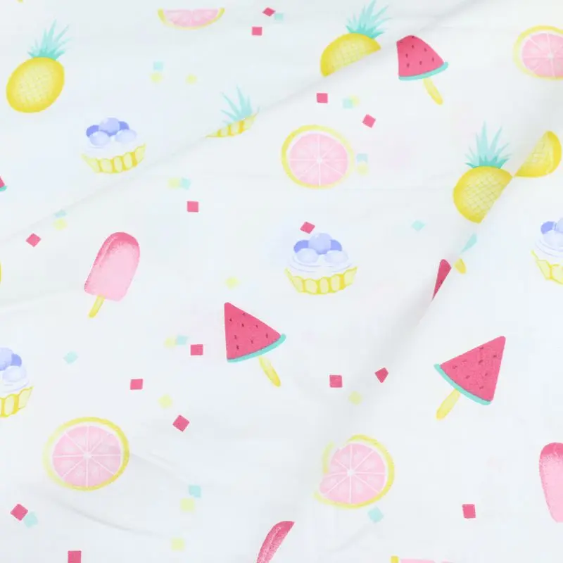 K 160CM*50CM baby newborn cotton cloth cartoon crown pig fabric for DIY kids nursey bedding quilting baby apparel handwork fabric - Цвет: K