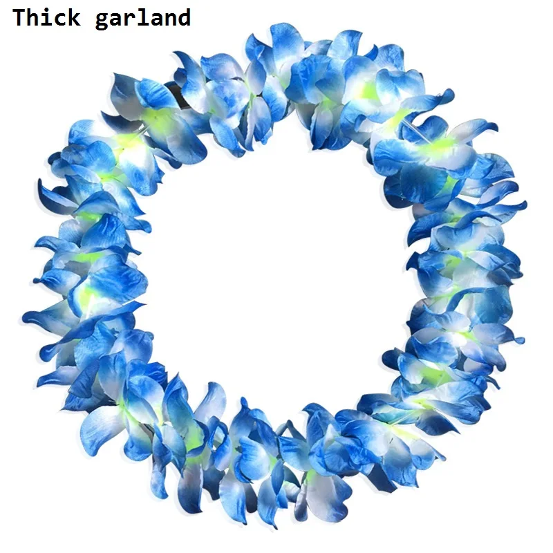 blue neck leis 40 см 80 см длина Пластиковые волокна трава юбки хула юбка Гавайские костюмы для женщин платье для девочек День Рождения Вечеринка свадебные украшения - Цвет: blue neck leis
