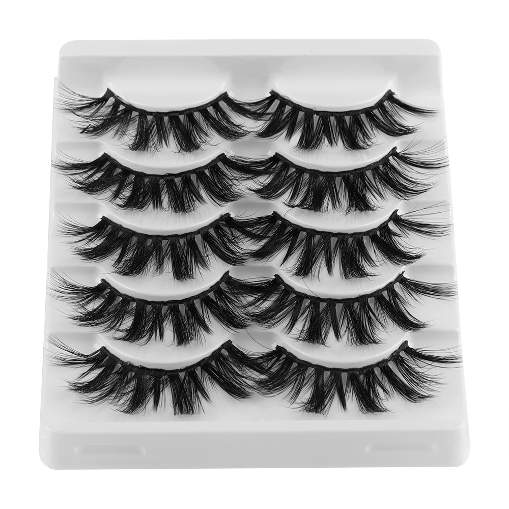 5 пар 25 мм 3D норковые накладные ресницы пушистые натуральные длинные инструменты