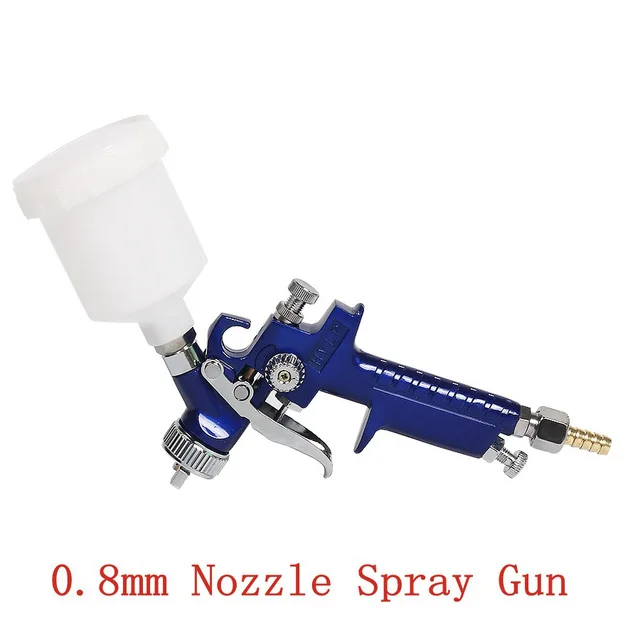 H-2000 Professional HVLP Spray Gun 0.8MM/1.0MM Nozzle Mini Air Paint Spray Guns Airbrush For Painting Car Aerograph - Цвет: Spray Gun 0.8mm